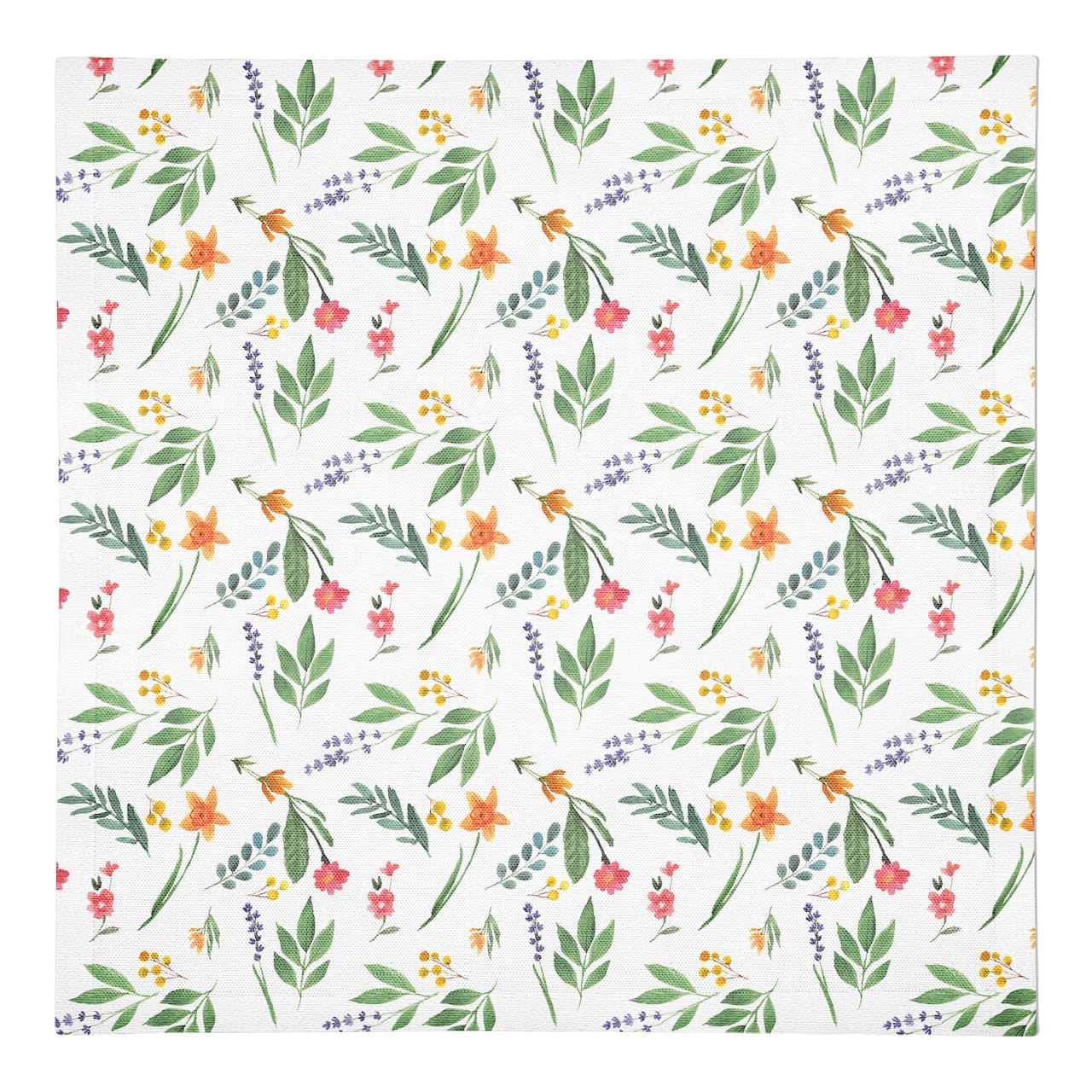 Spring Flower Bunches 10" x 10" Cotton Twill Napkin